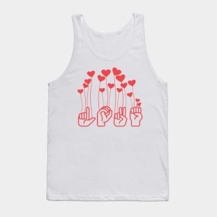 Love hand language Tank Top